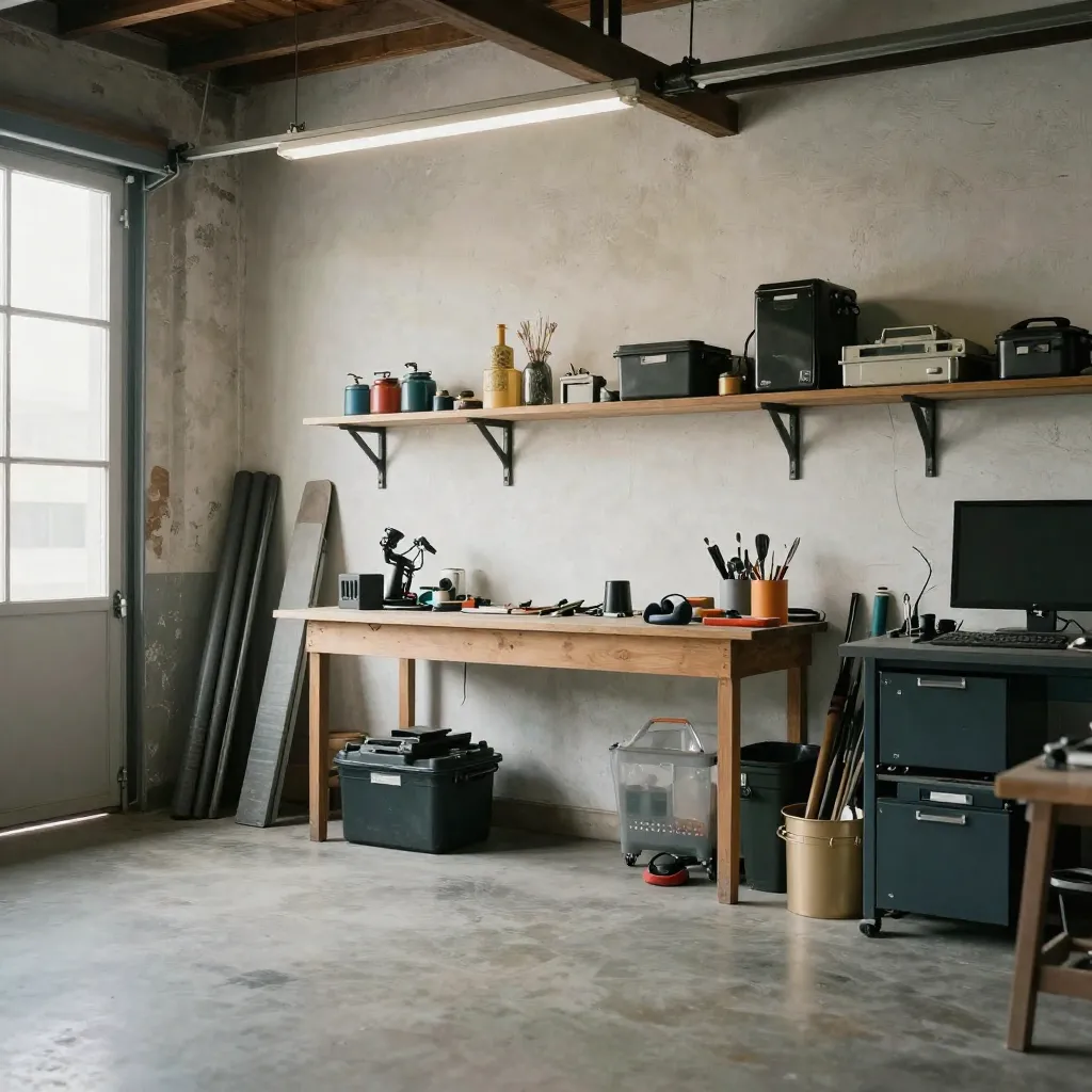 Overhead storage rack configuration